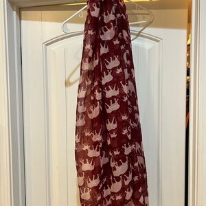 Red Elephant Print Scarf